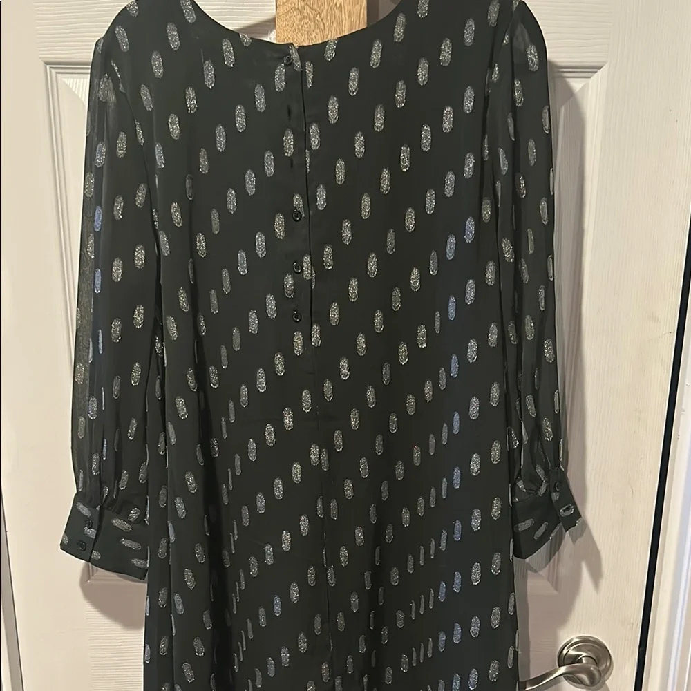 BB Dakota Black Sheath Dress with Cuffed Long Sleeves - Picture 4 of 4